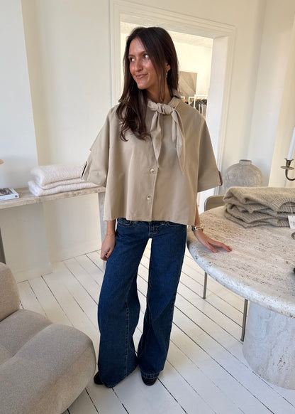 FLEUR CAPE JACKET - Beige