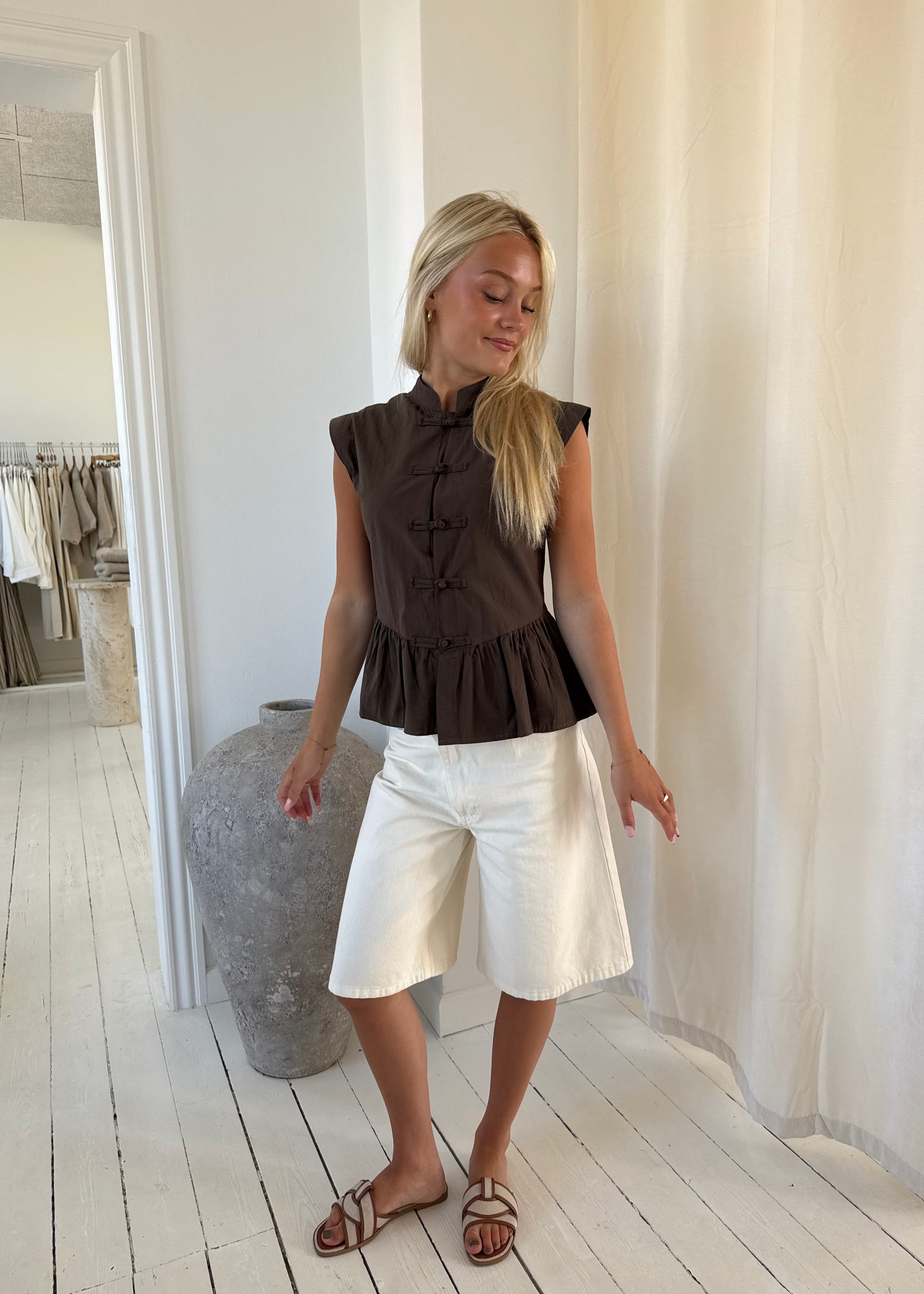 MYNTE TOP - Brun