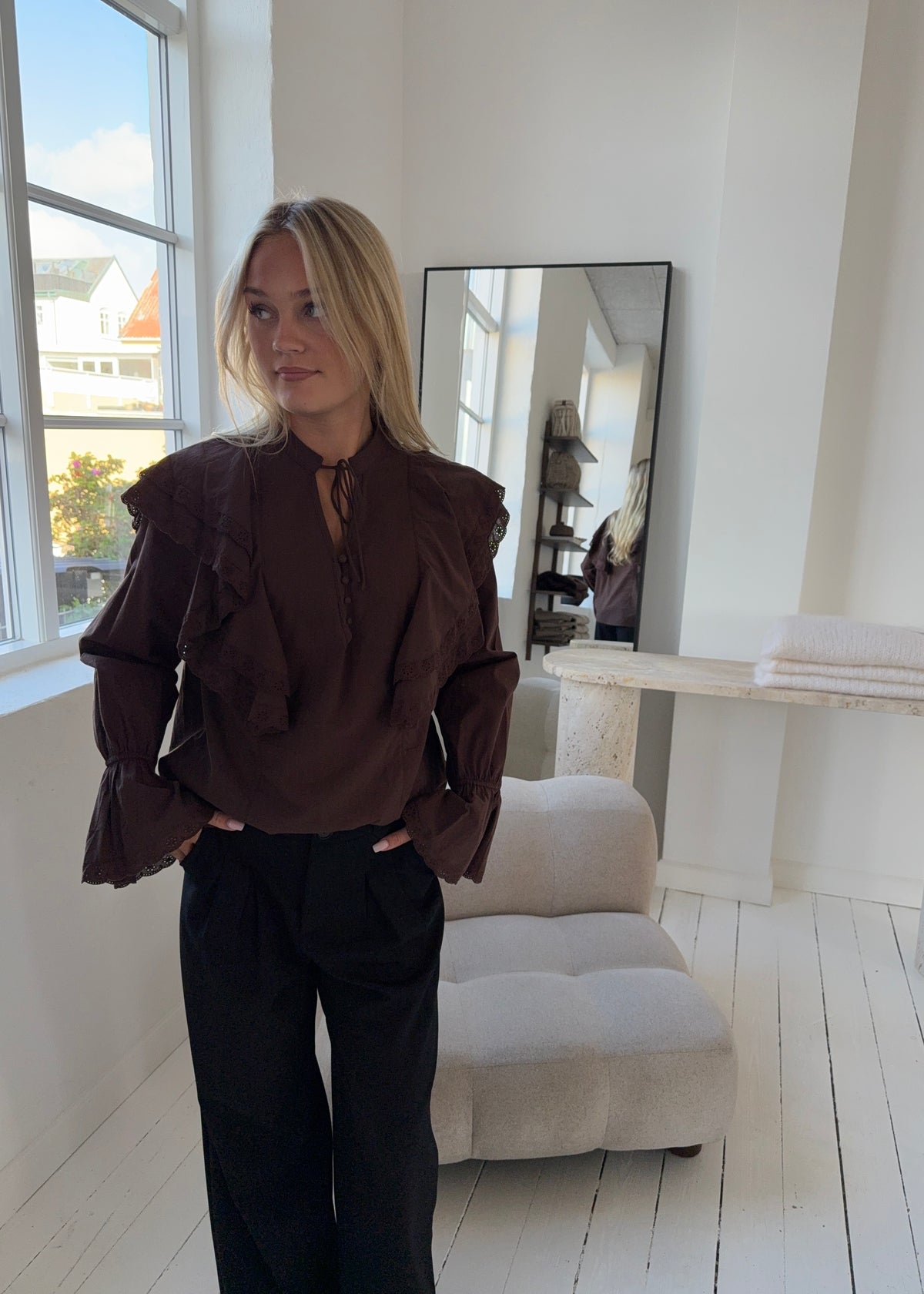 SIENNA SKJORTE - Brun