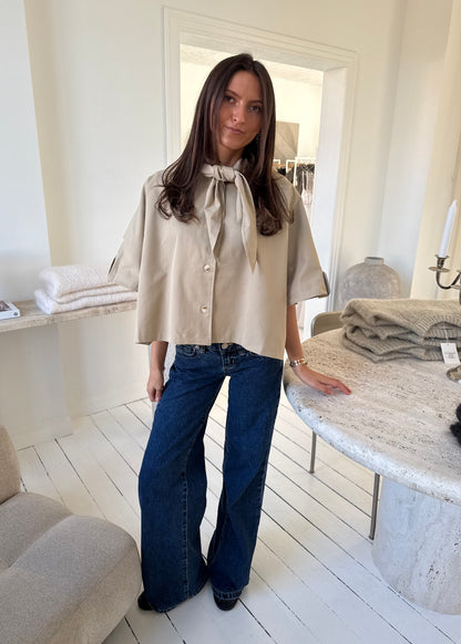 FLEUR CAPE JACKET - Beige