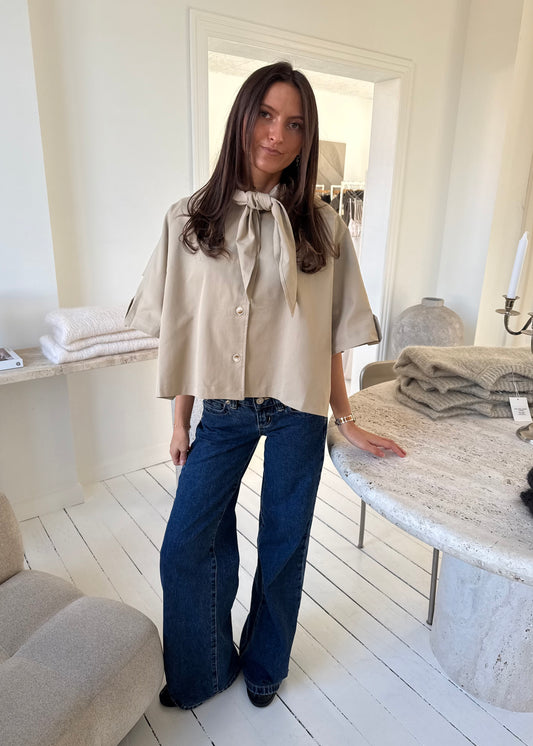 FLEUR CAPE JACKET - Beige