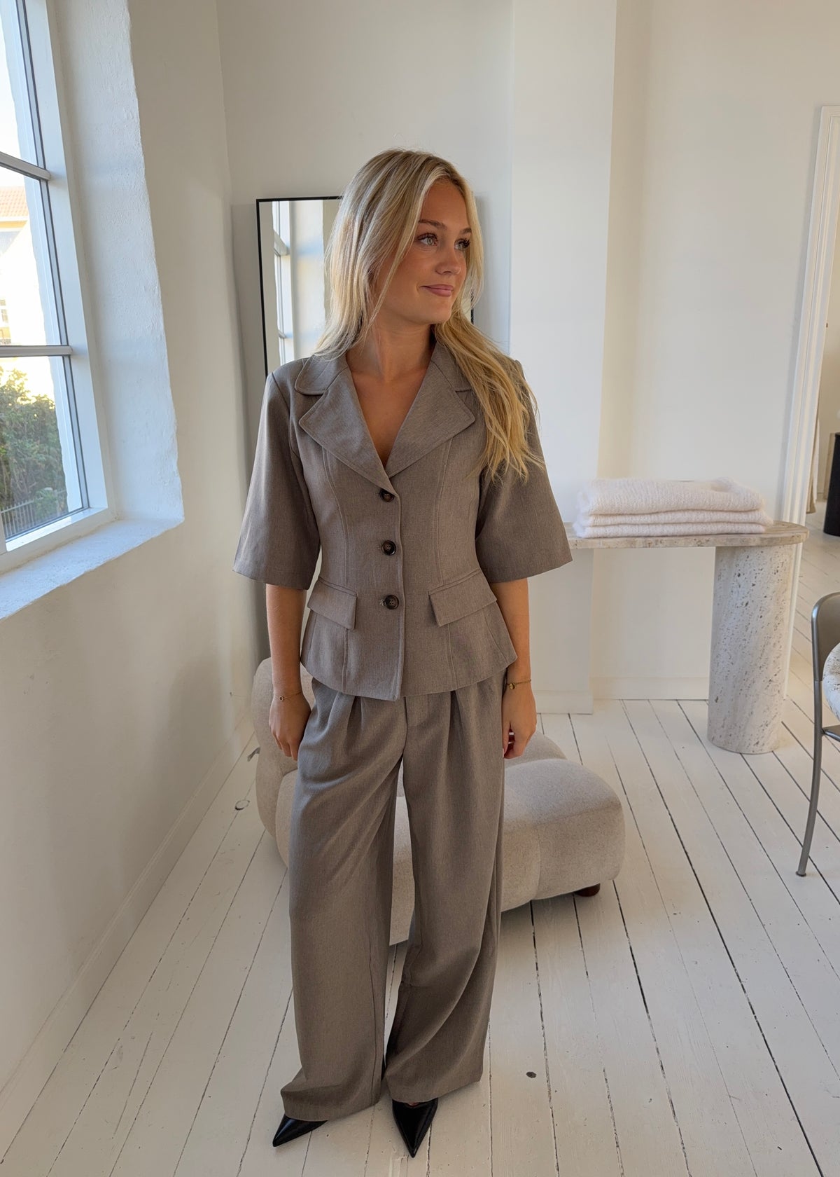 Classic-MAGDA Pants - Brun