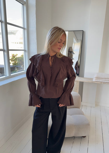 SIENNA SKJORTE - Brun