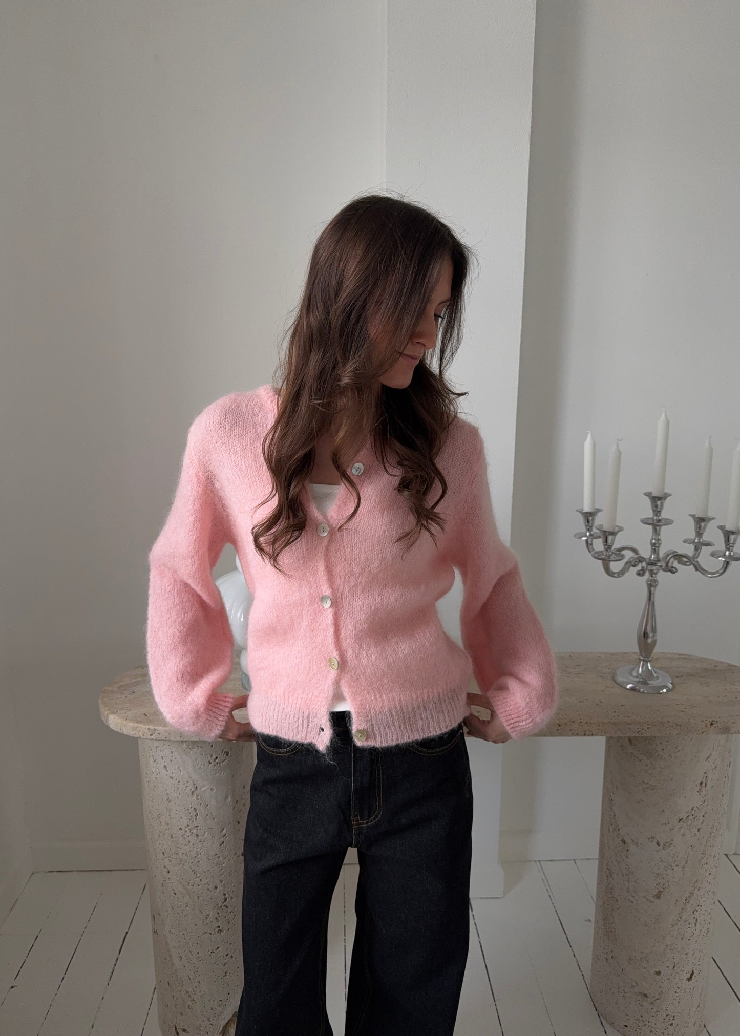 Mohair-MAGDA Cardigan - Pink