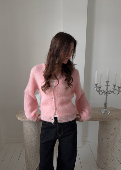 Mohair-MAGDA Cardigan - Pink