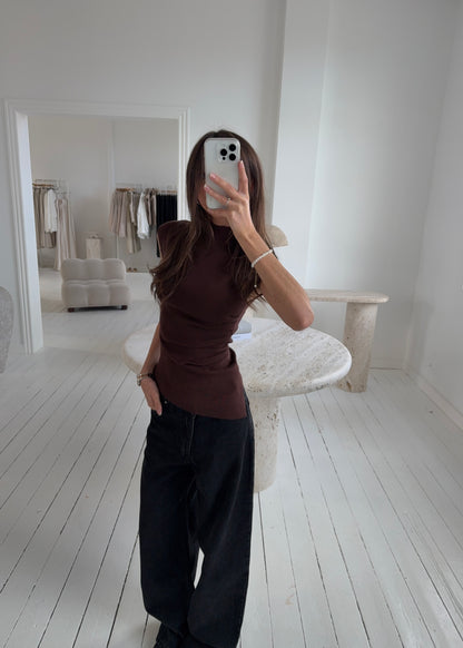 LEONORA TOP - Brun