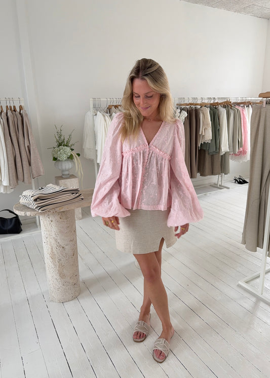 ELLA FLOWY SHIRT - Pink