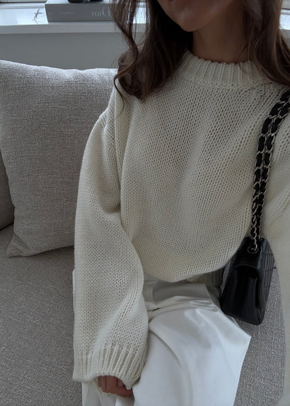 Bella-MAGDA Sweater - Hvid
