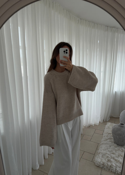Bella-MAGDA Sweater - Beige