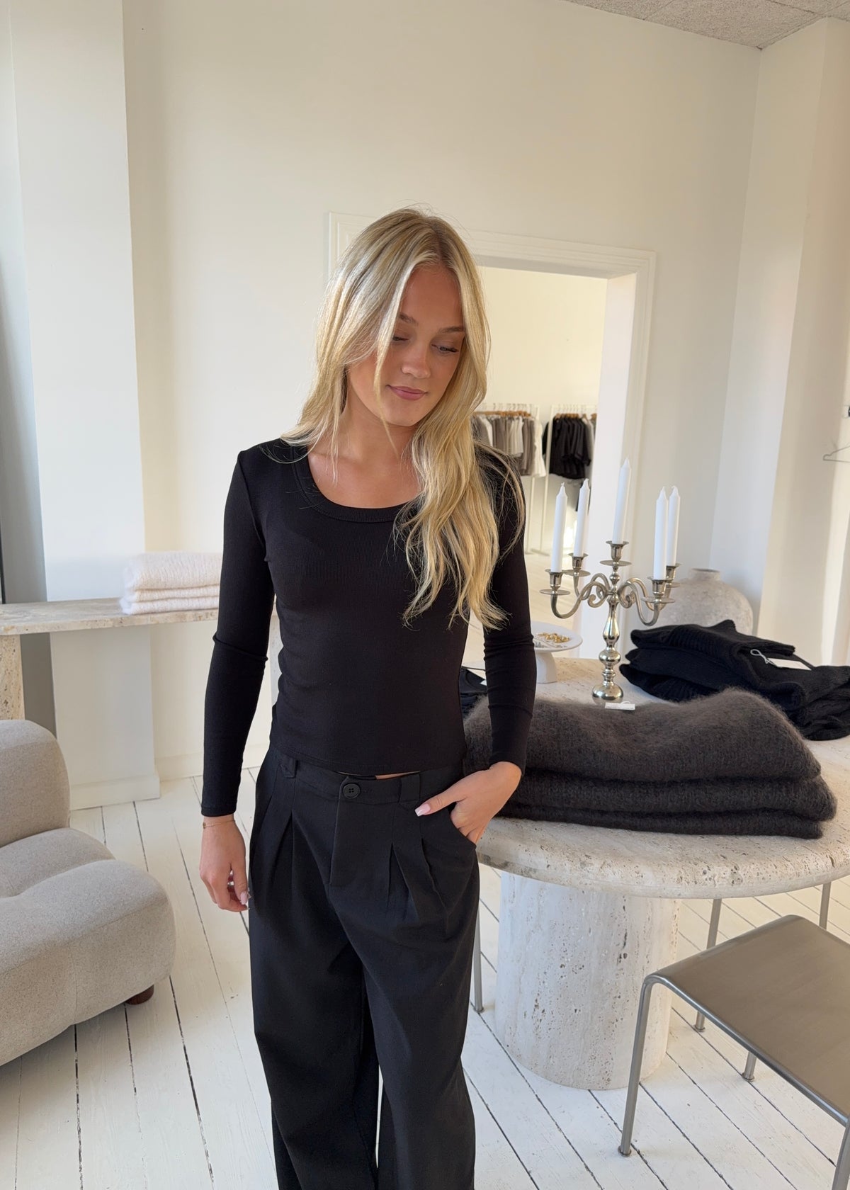 CLEO BLUSE - Sort