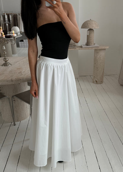 OPHELIA MAXI SKIRT - Hvid