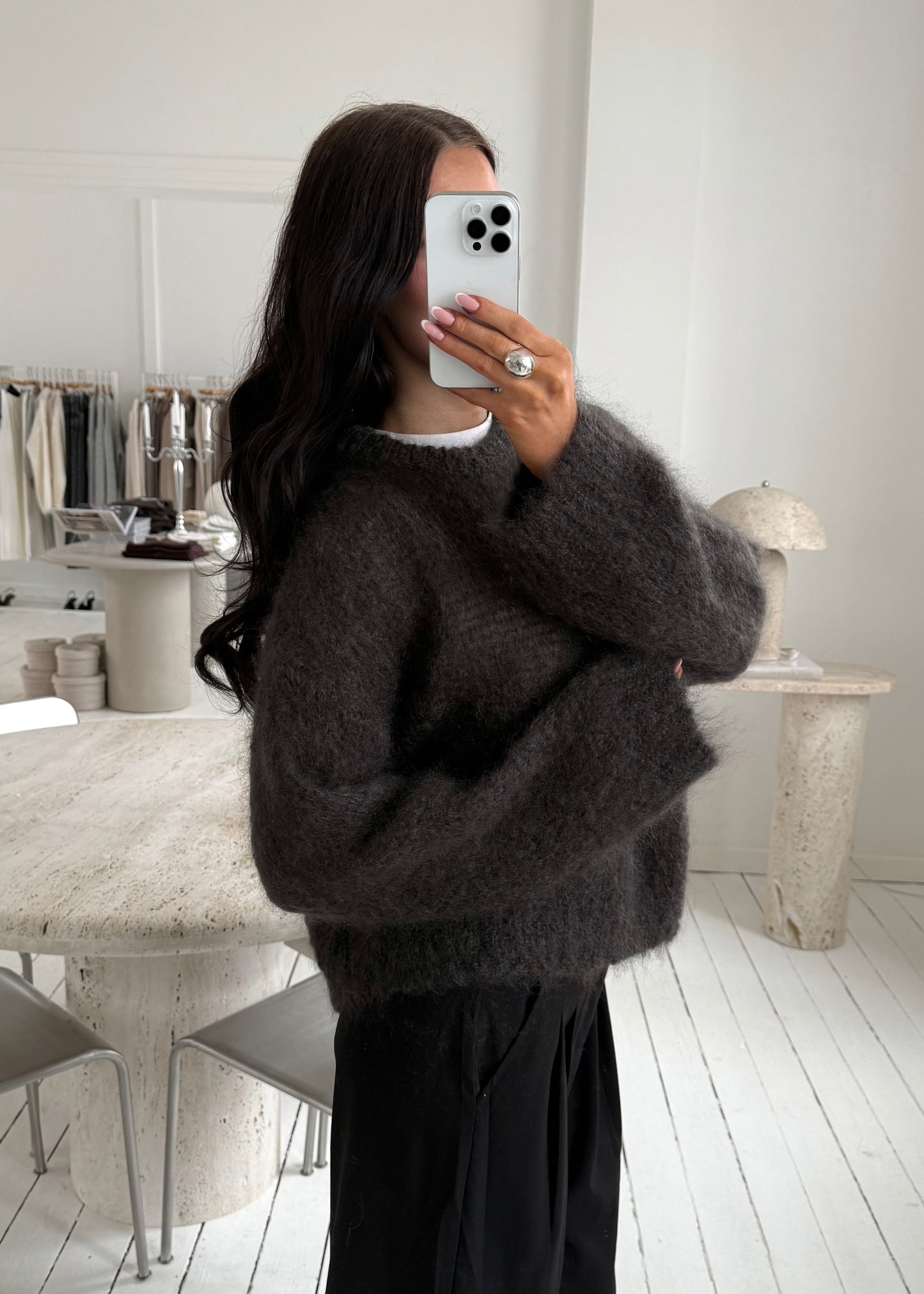 Kaia MOHAIR JUMPER - Mørkebrun