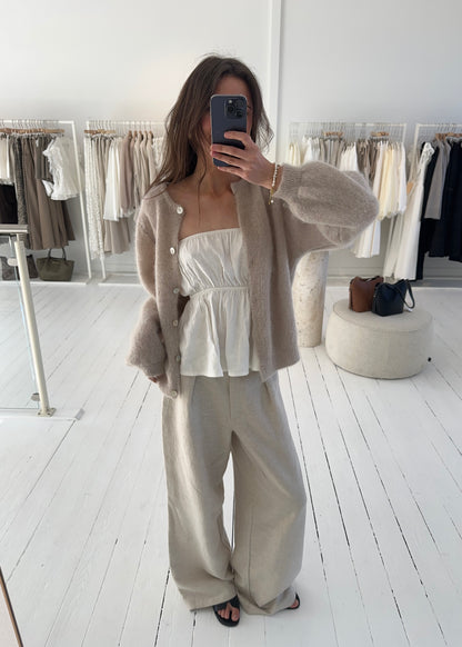 Mohair-MAGDA Cardigan - Beige