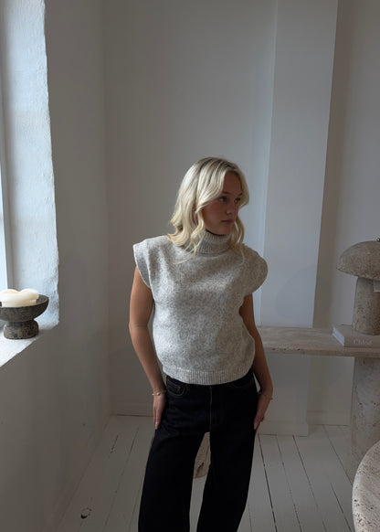 Strik-MAGDA Vest - Grå