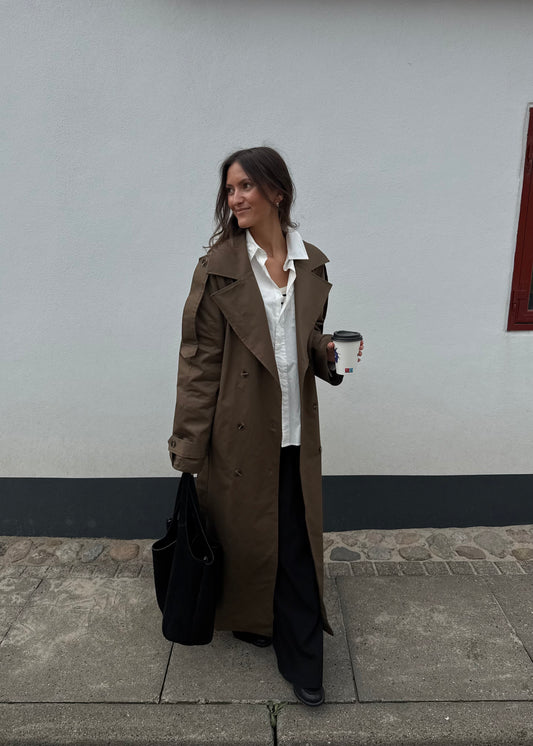 Long-MAGDA Trenchcoat - Brun
