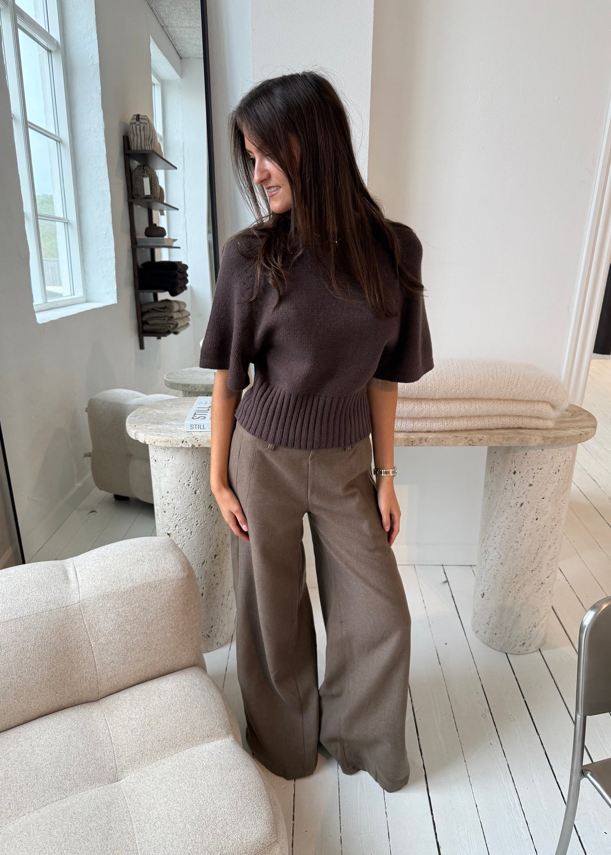MOLLY SWEATER - Brun