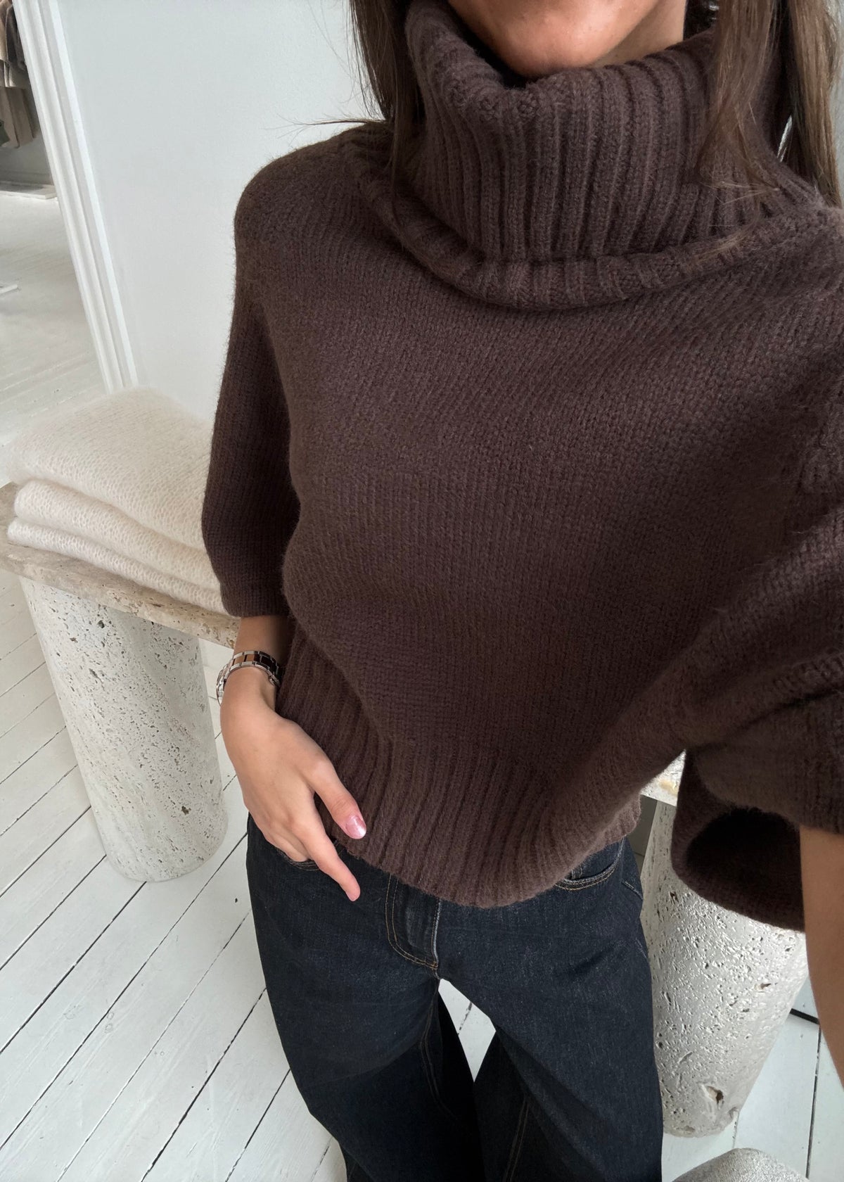 STELLA SWEATER - Brun