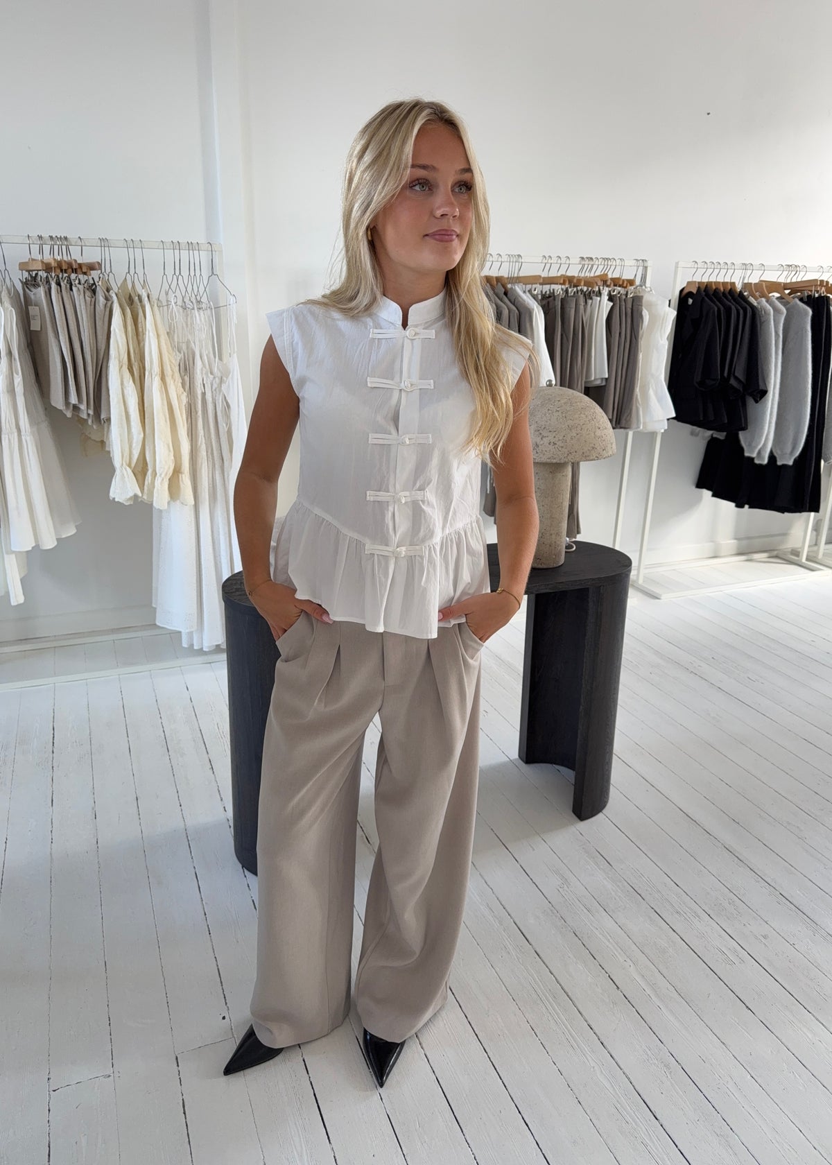 Classic-MAGDA Pants - Grå