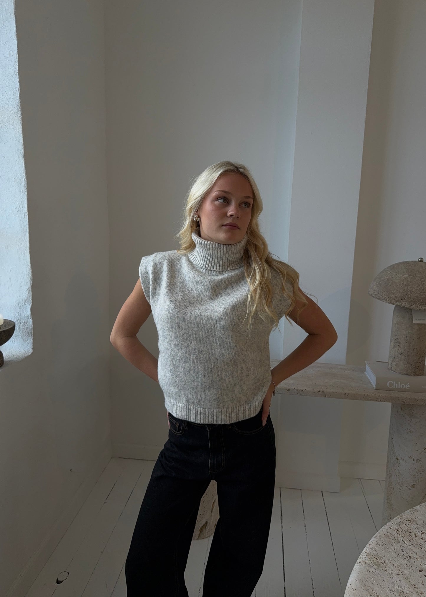 Strik-MAGDA Vest - Grå