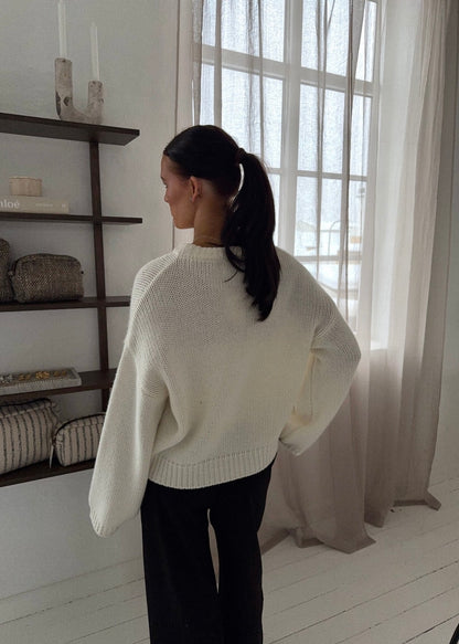 Bella-MAGDA Sweater - Hvid