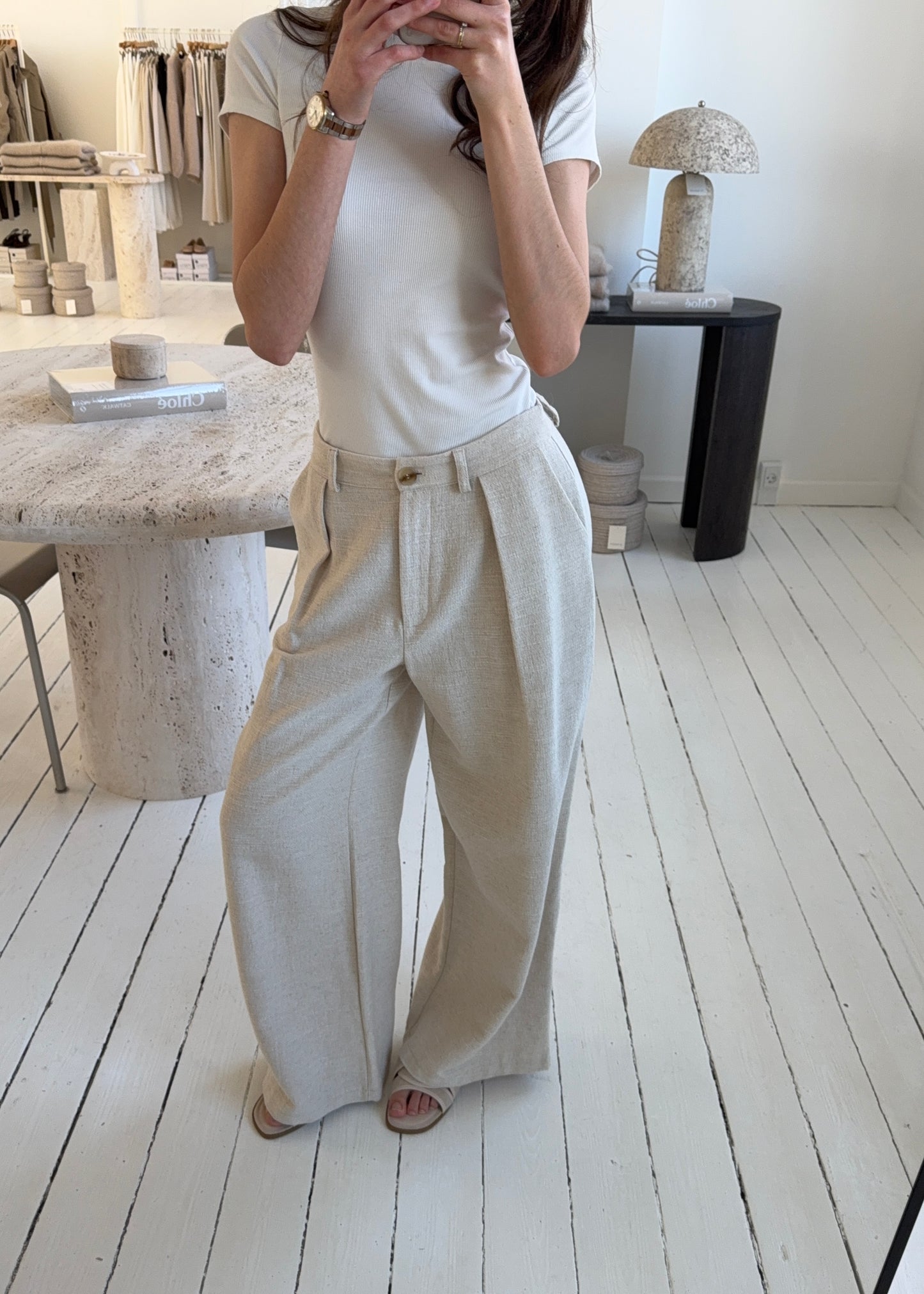 Spring-MAGDA Pants - Beige
