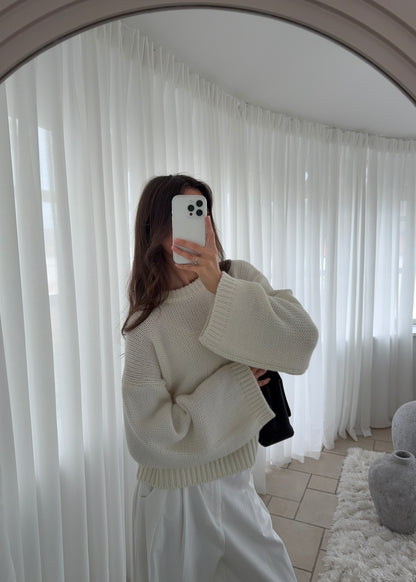 Bella-MAGDA Sweater - Hvid