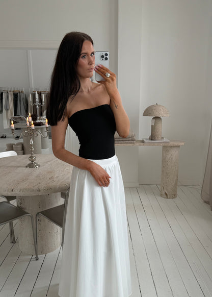 OPHELIA MAXI SKIRT - Hvid