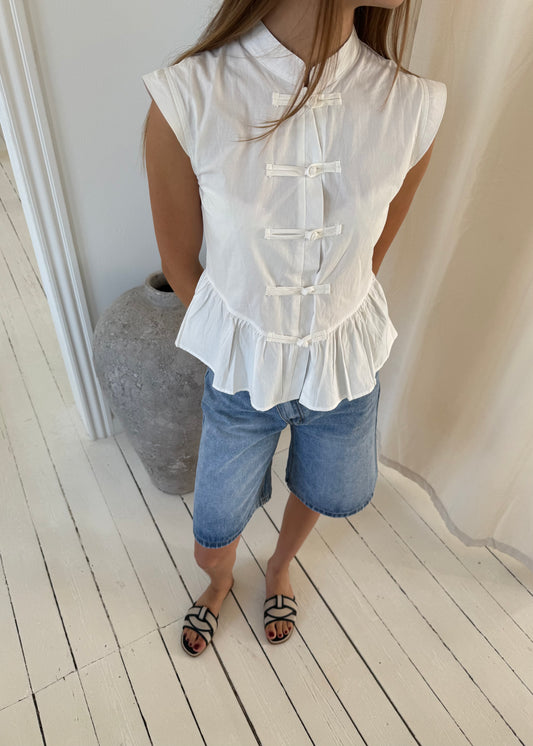 MYNTE TOP - Hvid