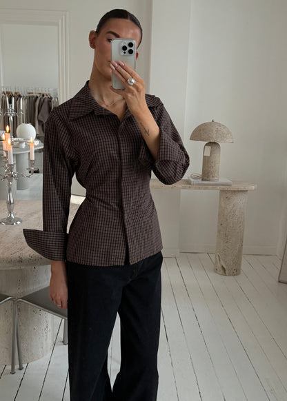 ROSA FITTED SHIRT - Brun