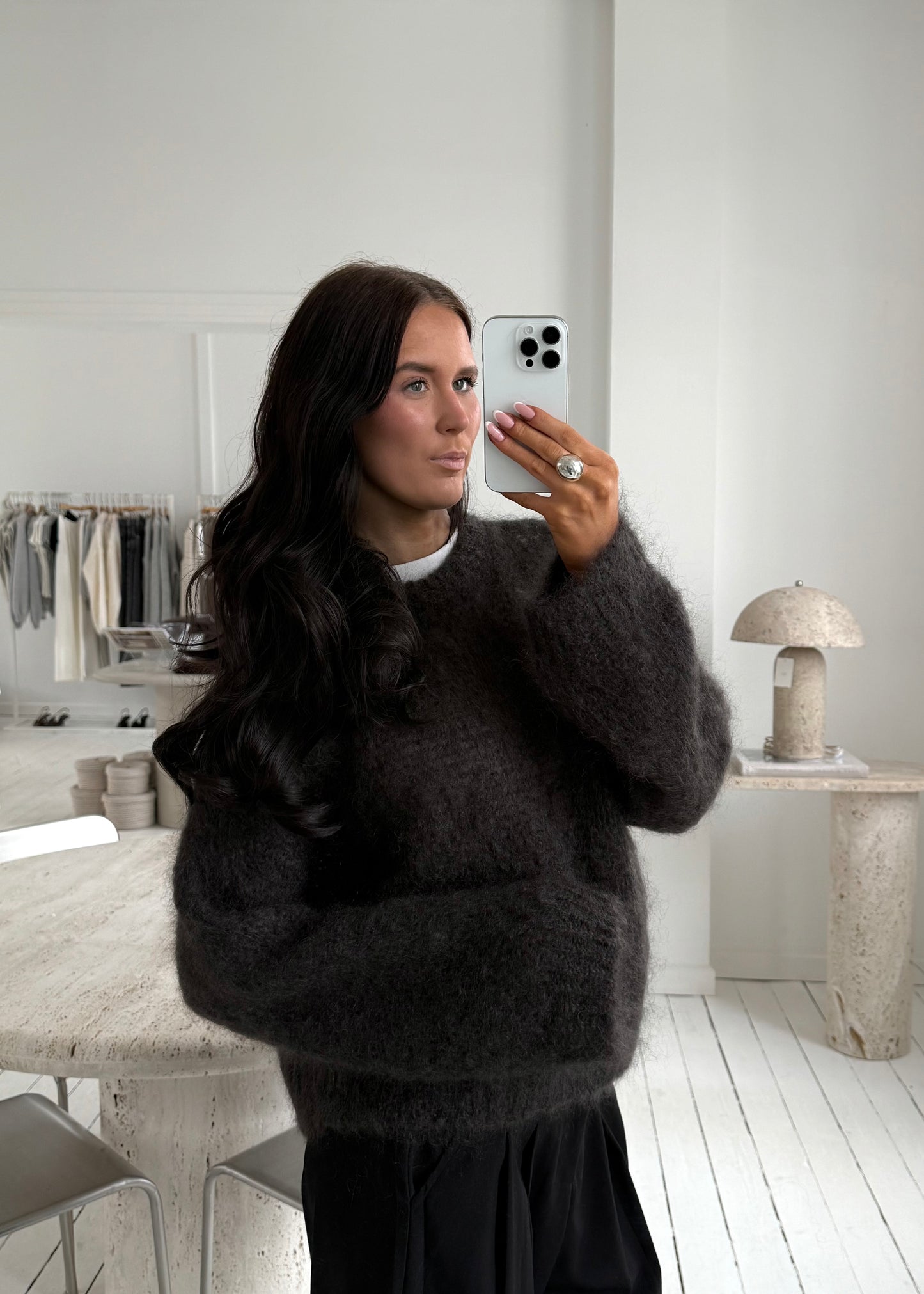 Kaia MOHAIR JUMPER - Mørkebrun