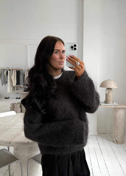 Kaia MOHAIR JUMPER - Mørkebrun