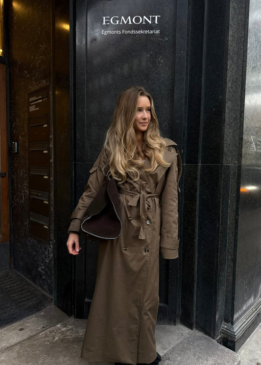 Long-MAGDA Trenchcoat - Brun