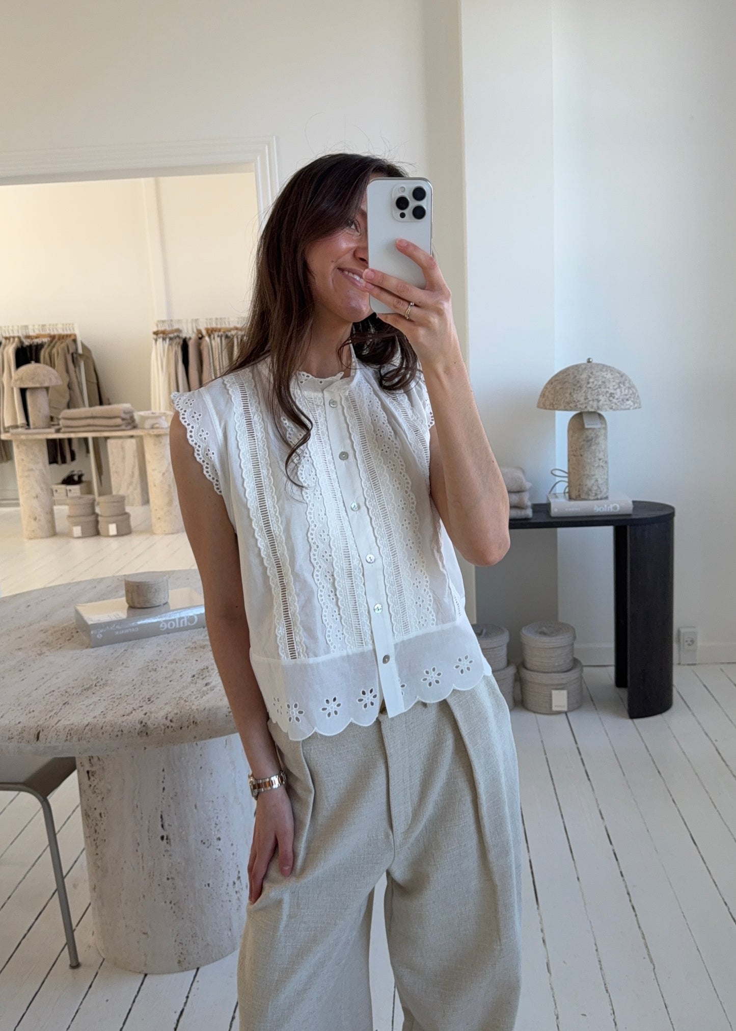 Lily-MAGDA Top - Hvid