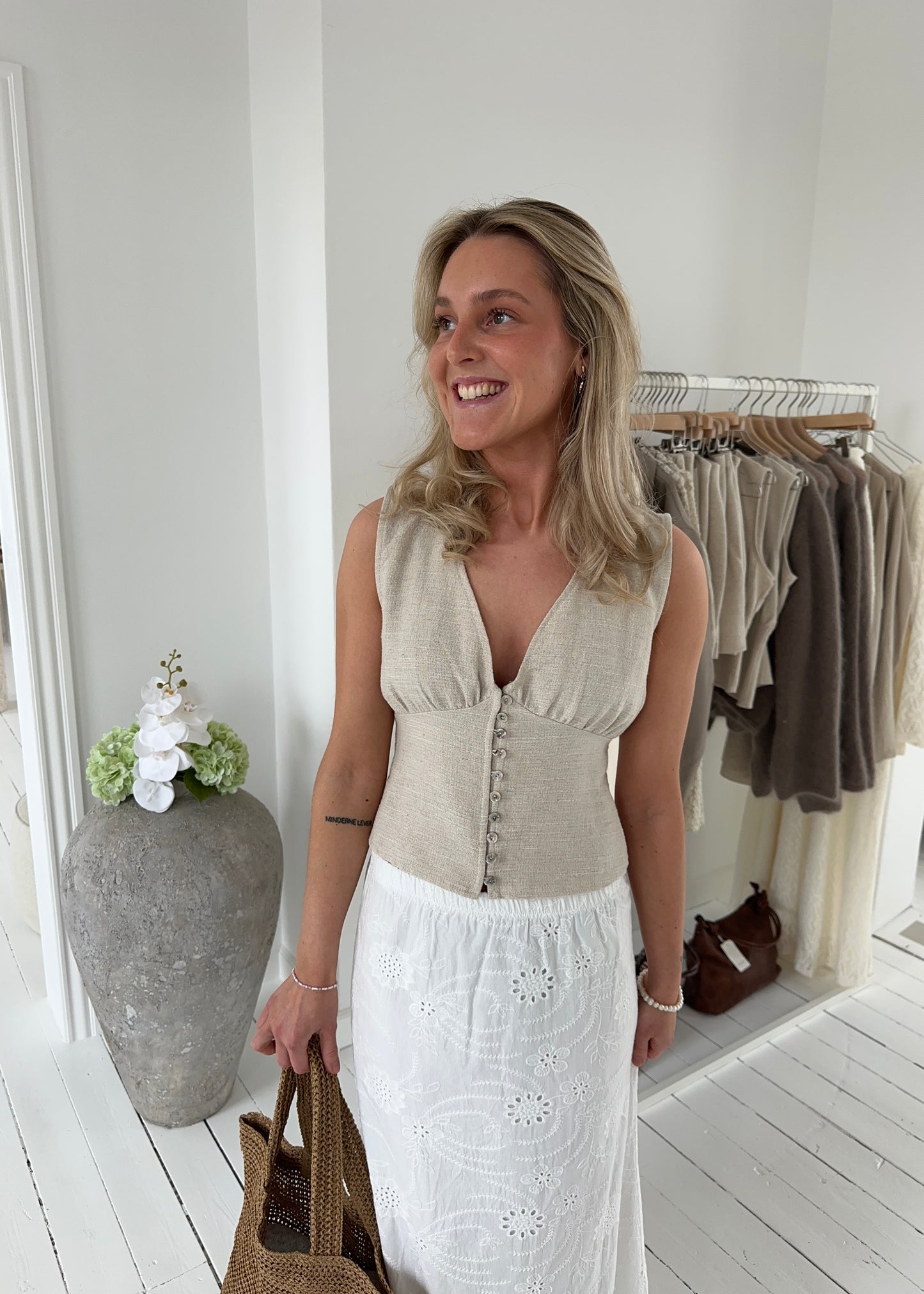 Feline Top - Beige