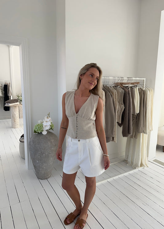 LOUISA SHORTS - Hvid