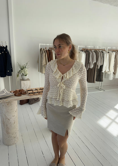 SANNE BLUSE - Lysegul