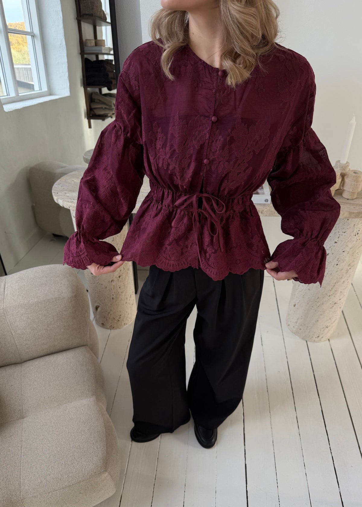 Hannah-MAGDA Skjorte - Bordeaux