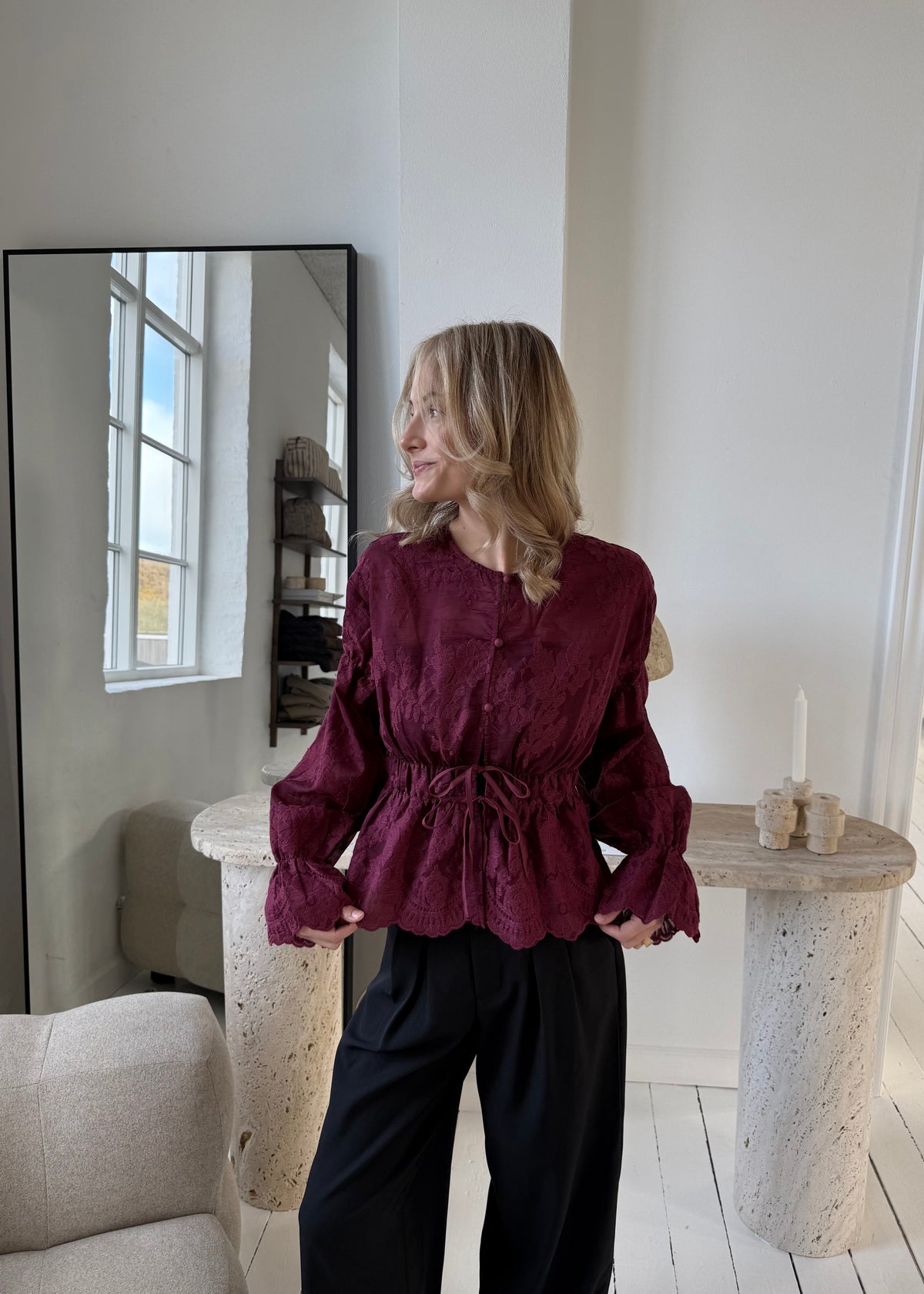 Hannah-MAGDA Skjorte - Bordeaux